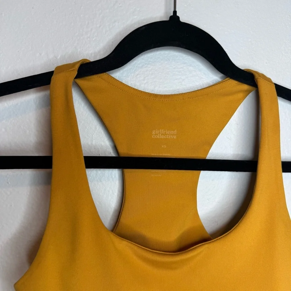 GIRLFRIEND COLLECTIVE Paloma Bra Top in Golden Yellow